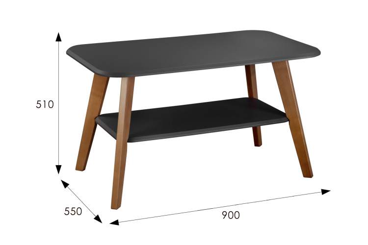 Стол журнальный BeautyStyle 18 графит/бук-7