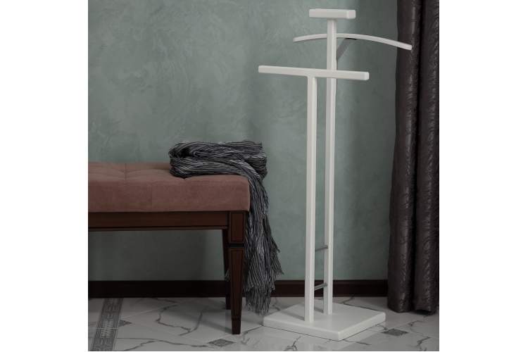 Вешалка костюмная ГАЛАНТ 340 металлик/ белый-8