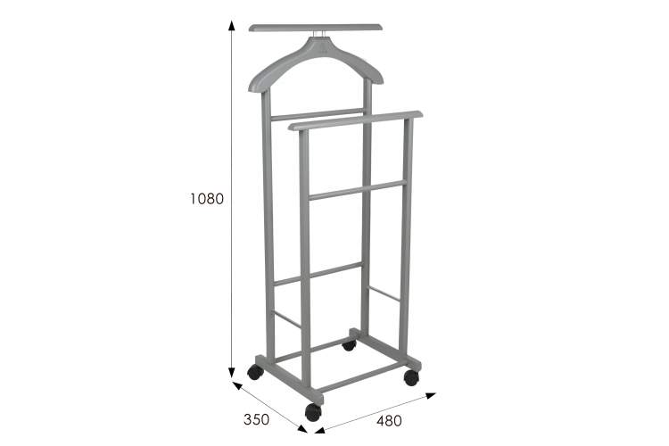 Вешалка костюмная на колесах В 22Н серый-4