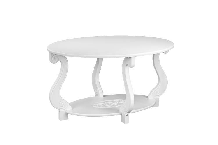 Стол журнальный Овация (М) ЛАЙТ белый