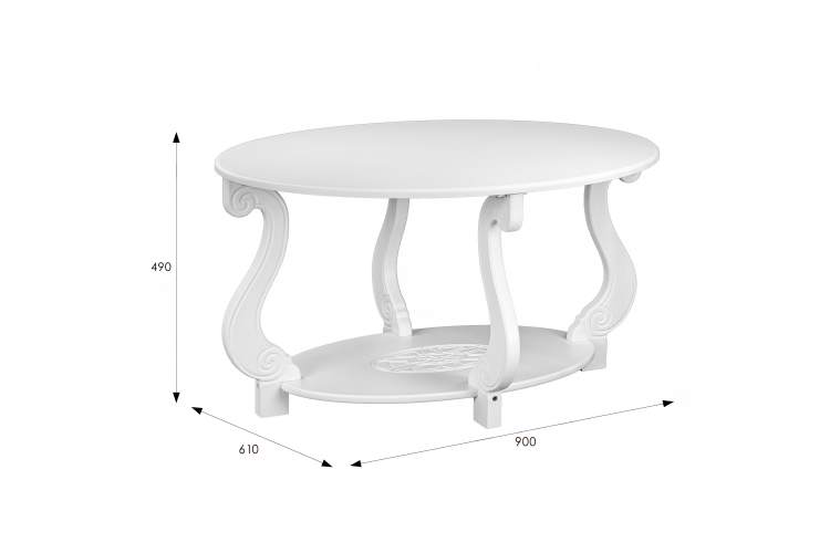 Стол журнальный Овация (М) ЛАЙТ белый-12