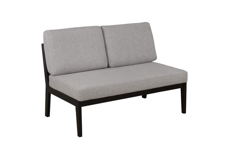 Диван-скамья Массив мягкая ткань серый, каркас венге