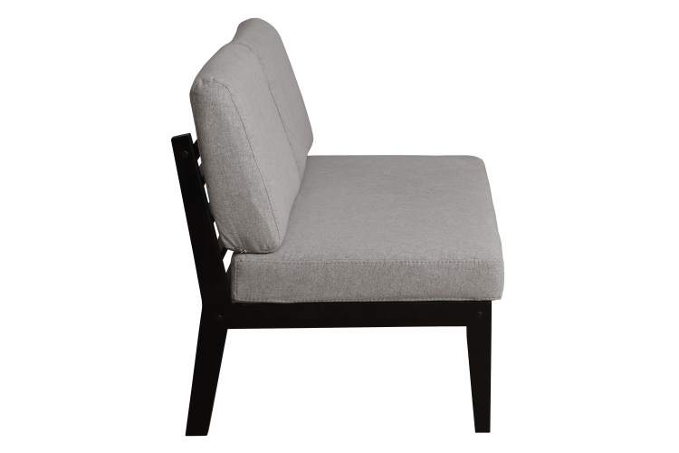 Диван-скамья Массив мягкая ткань серый, каркас венге-2