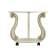 Стол журнальный Грация (С) на колесах слоновая кость/золото