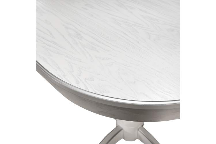 Стол обеденный Тарун 3 раздвижной белый/серебро 150/200*84-2