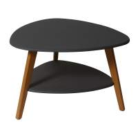 Стол журнальный Бруклин графит/дуб светлый