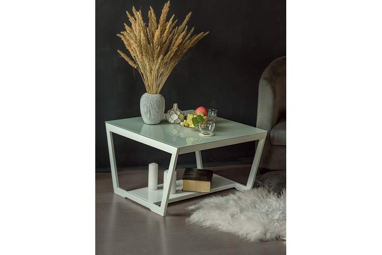 Стол журнальный BeautyStyle 1 белый глянец/стекло белое-12