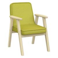 Кресло Ретро ткань лайм, каркас лак в гостиную