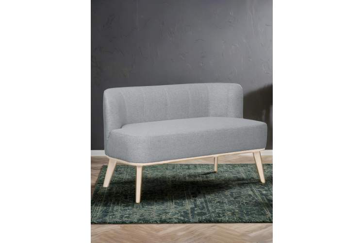 Диван Жирон ткань серый, каркас лак-6