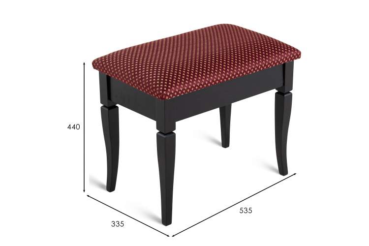 Банкетка Ретро М с ящиком венге, ткань коронка-11