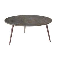 Стол журнальный Рикон гранж/винный металлик в гостиную