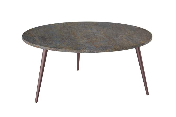 Стол журнальный Рикон гранж/винный металлик