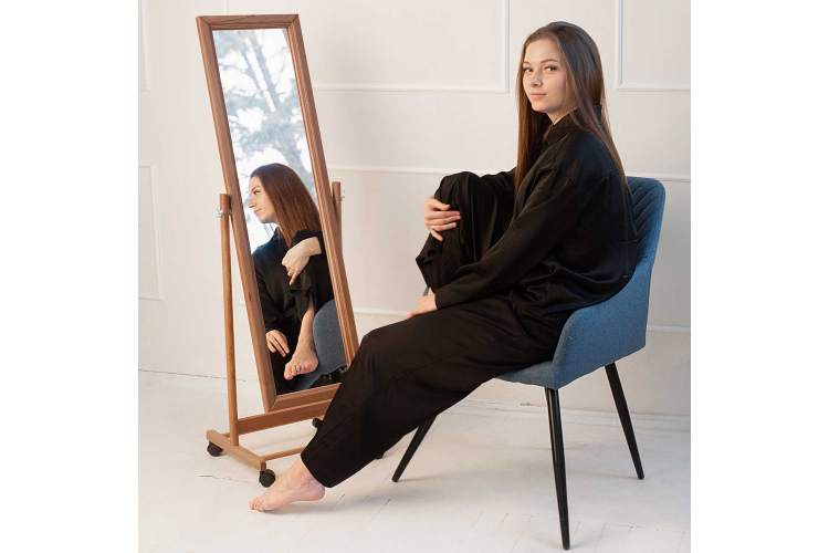 Зеркало напольное BeautyStyle 27 светло-коричневый 135 см х 42,5 см-12