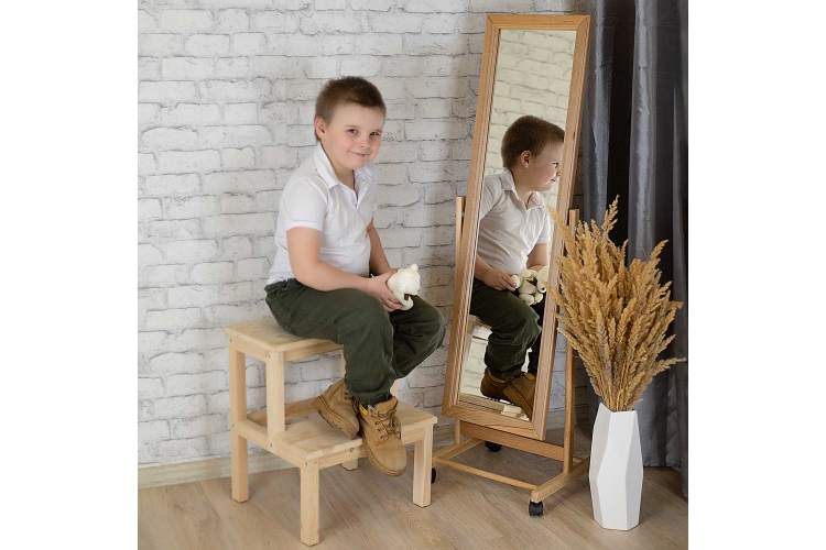 Зеркало напольное BeautyStyle 27 светло-коричневый 135 см х 42,5 см-14