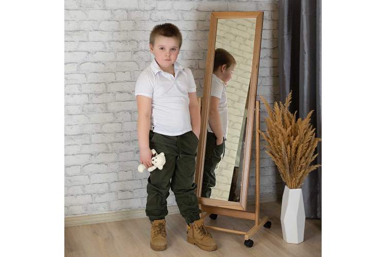 Зеркало напольное BeautyStyle 27 светло-коричневый 135 см х 42,5 см-15