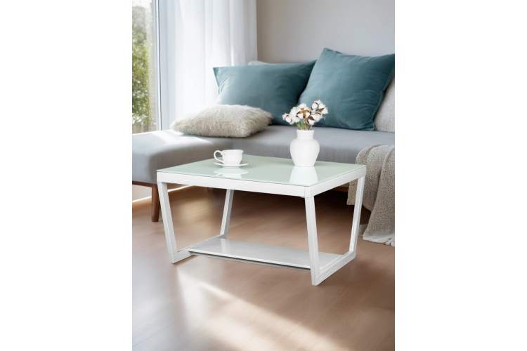 Стол журнальный BeautyStyle 1 белый глянец/стекло белое-10