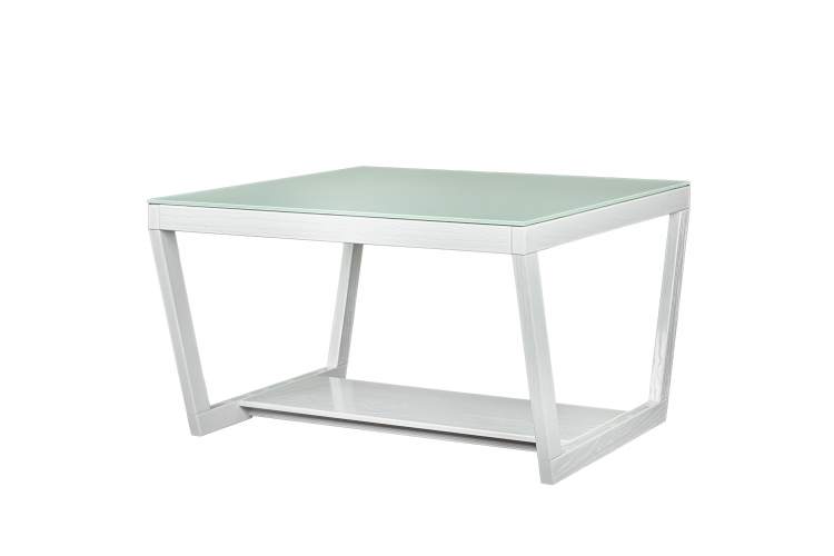 Стол журнальный BeautyStyle 1 белый глянец/стекло белое