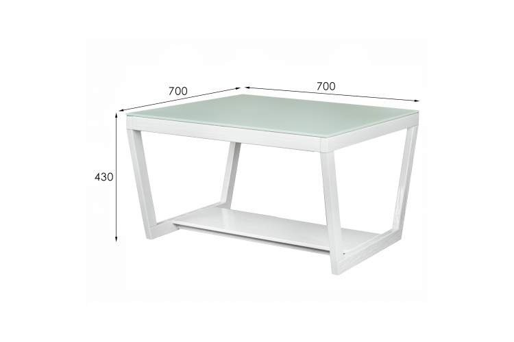 Стол журнальный BeautyStyle 1 белый глянец/стекло белое-14