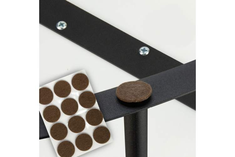 Стол журнальный МеталлАрт М024 белый мрамор/черный-1