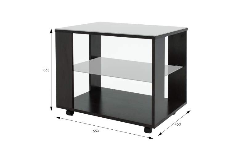 Стол журнальный BeautyStyle 5 венге/стекло белое-14