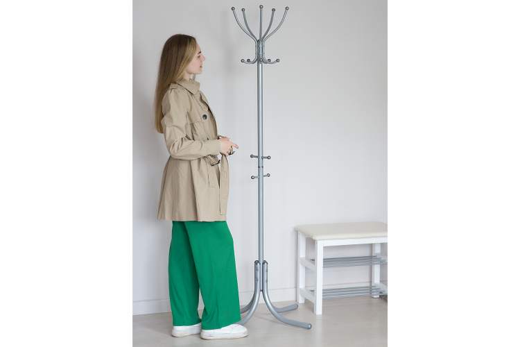 Вешалка напольная М 10 металлик-9