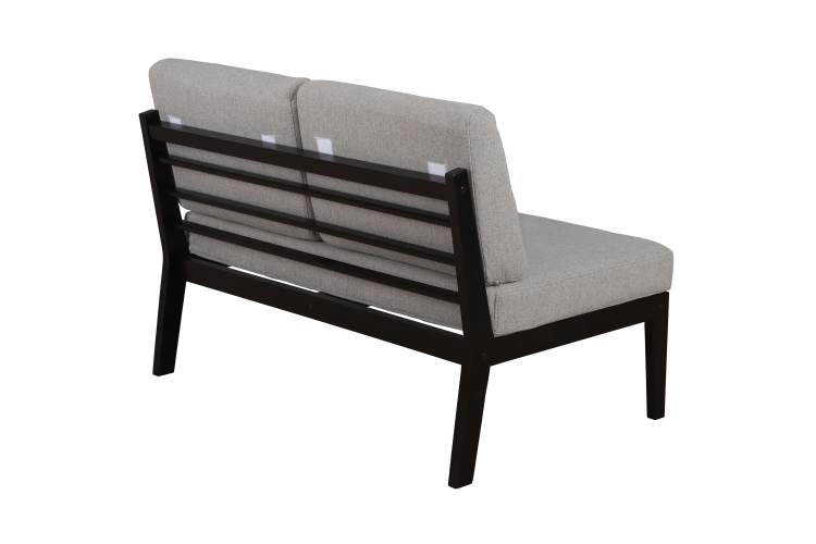 Диван-скамья Массив мягкая ткань серый, каркас венге-1
