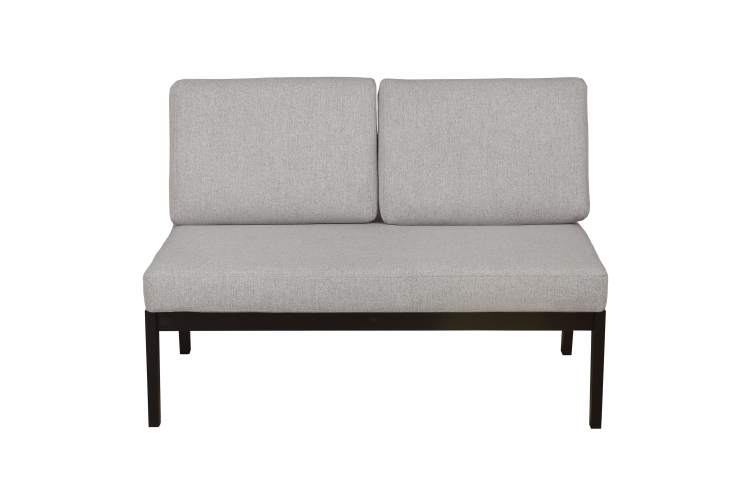 Диван-скамья Массив мягкая ткань серый, каркас венге-3