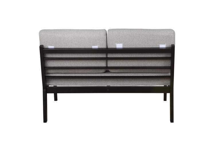 Диван-скамья Массив мягкая ткань серый, каркас венге-4