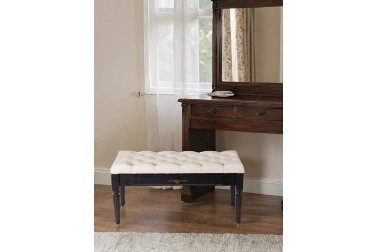 Банкетка Оливия экокожа молочный/венге-1