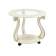 Стол журнальный Грация (С) на колесах слоновая кость/золото
