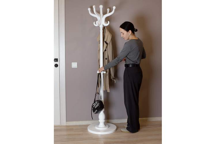 Вешалка напольная В 1Н белый-4