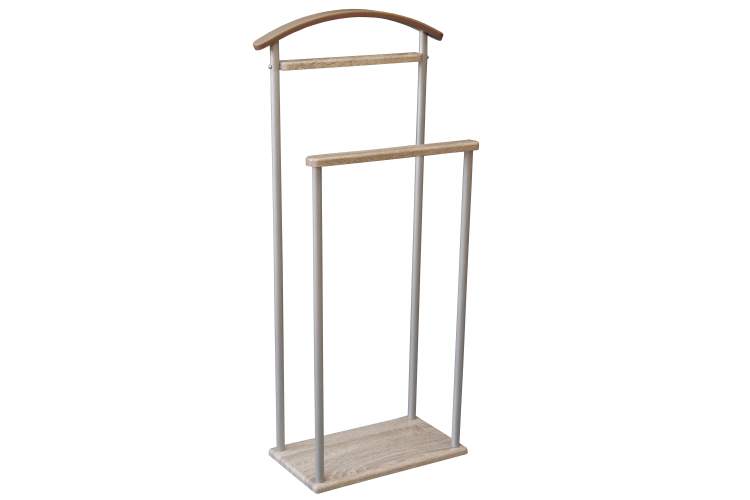 Вешалка костюмная Верис 4 металлик/дуб сонома