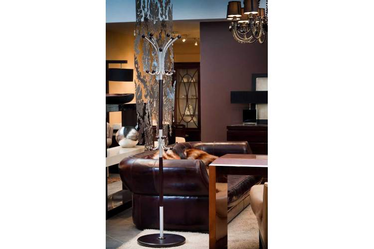 Вешалка напольная Д 1 металлик/ венге-7