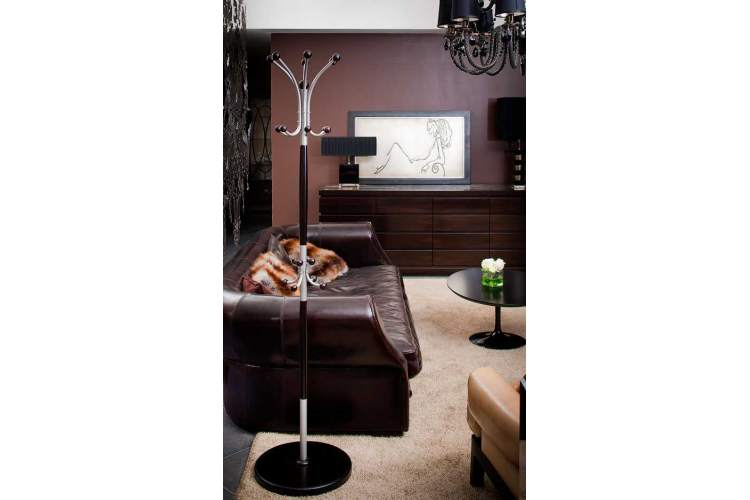 Вешалка напольная Д 1 металлик/ венге-10