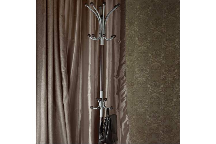 Вешалка напольная Д 1 металлик/ венге-11