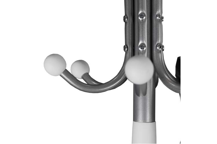 Вешалка напольная Д 2 металлик/ белый-1