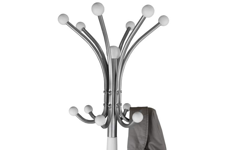 Вешалка напольная Д 2 металлик/ белый-2