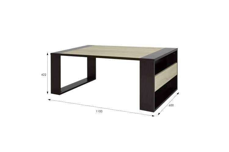 Стол журнальный BeautyStyle 25 венге/сонома без стекла-12