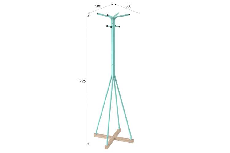 Вешалка напольная Галилео 218 бирюзовый/шимо-6