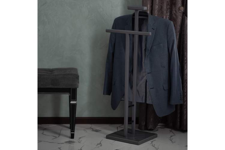 Вешалка костюмная ГАЛАНТ 340 черный/ серый графит-7