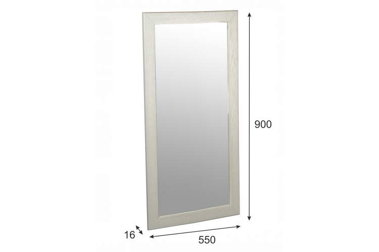 Зеркало навесное Берже 24-90 белый ясень 90 см х 55 см-3