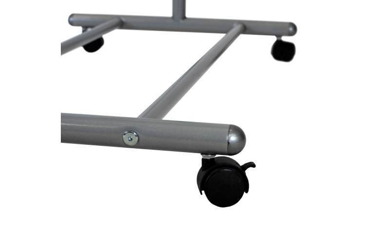 Вешалка напольная на колесах М 9 металлик с крючками-4