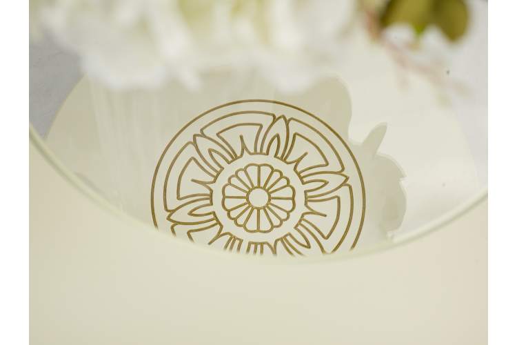 Стол журнальный Грация (С) на колесах слоновая кость/золото-5