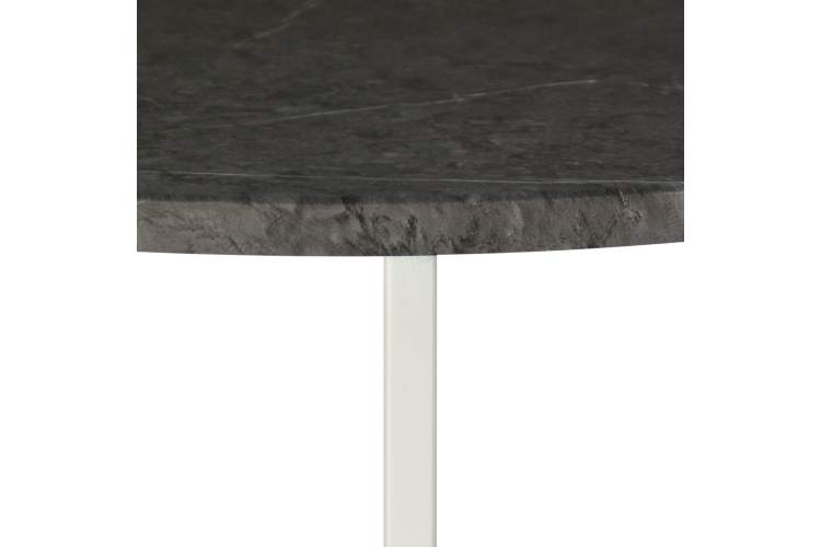 Стол журнальный МеталлАрт М001 черный мрамор/белый-5