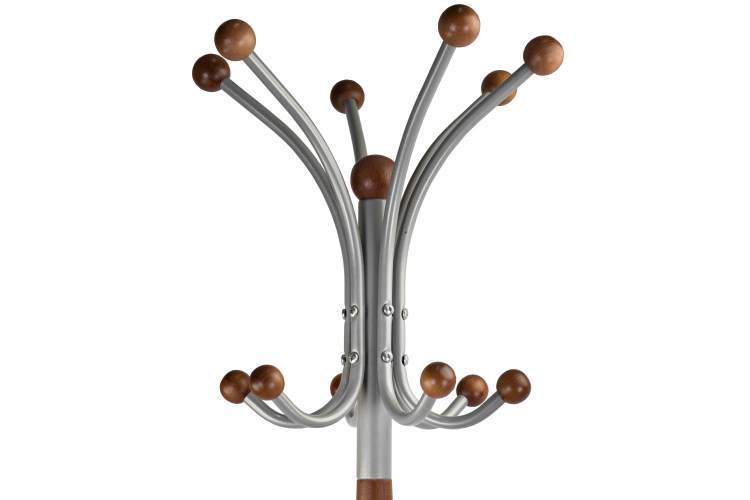 Вешалка напольная Д 2 металлик/ средне-коричневый-1