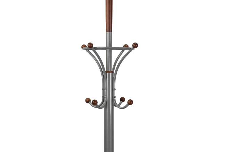 Вешалка напольная Д 2 металлик/ средне-коричневый-2