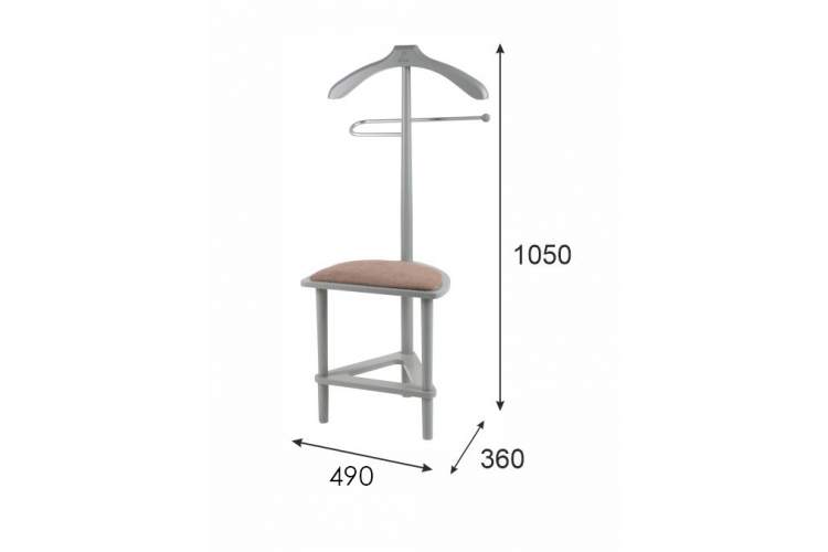 Вешалка костюмная с сиденьем В 26Н серый-3