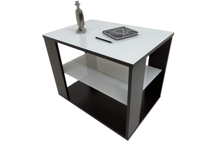 Стол журнальный BeautyStyle 5 венге/стекло белое-1