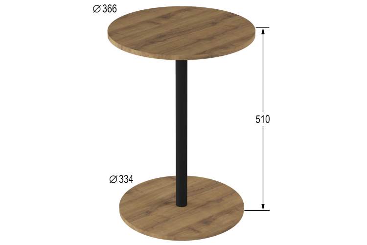 Стол журнальный Кат дуб вотан/черный-1