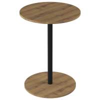 Стол журнальный Кат дуб вотан/черный в гостиную